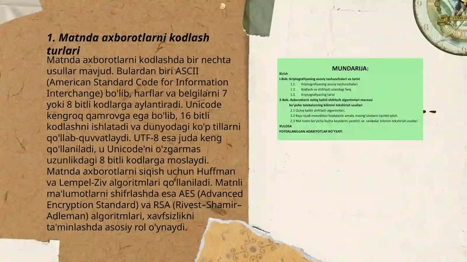 Matnda axborotlarni kodlash 3