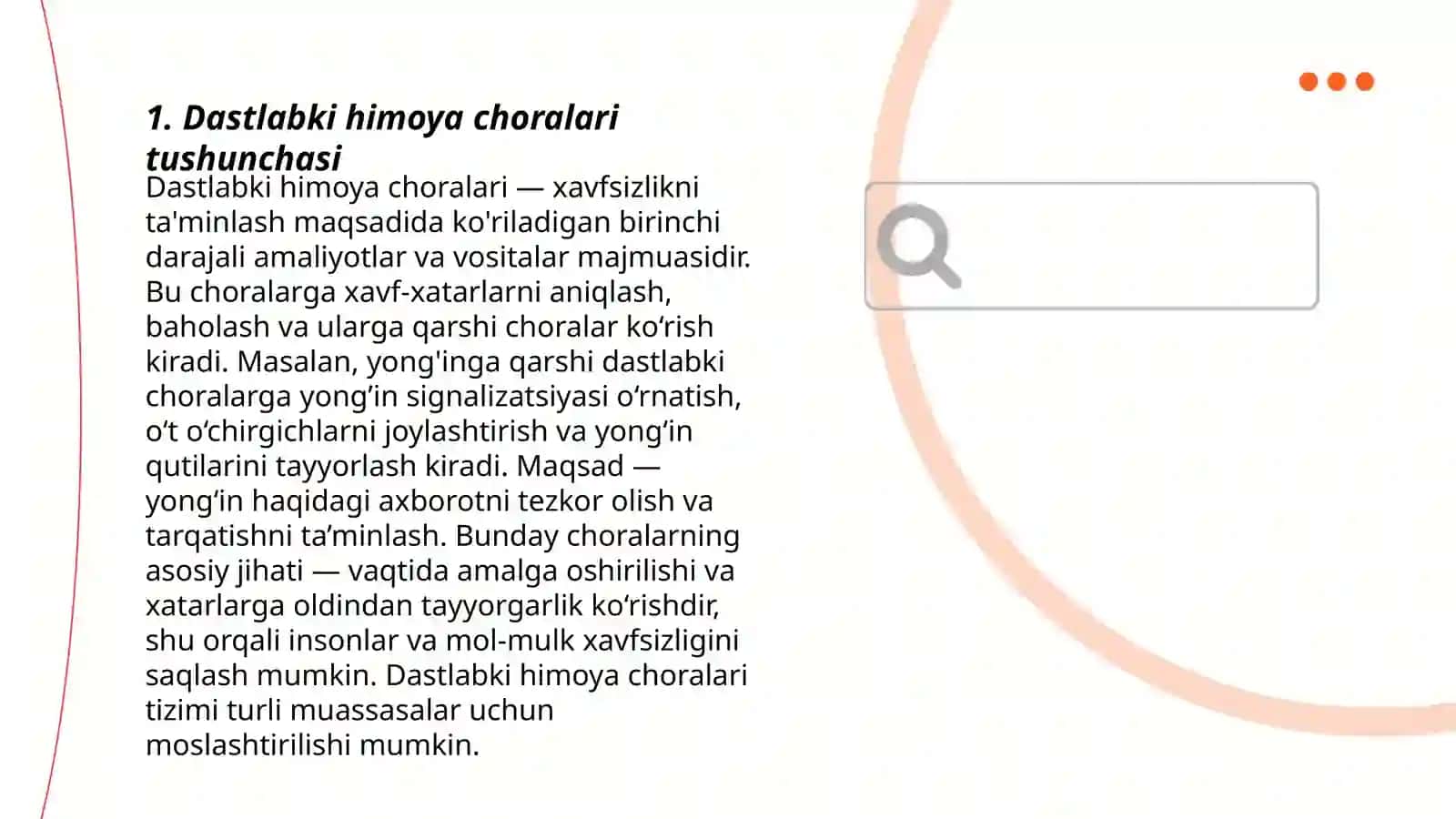 Dastlabki himoya choralari 3