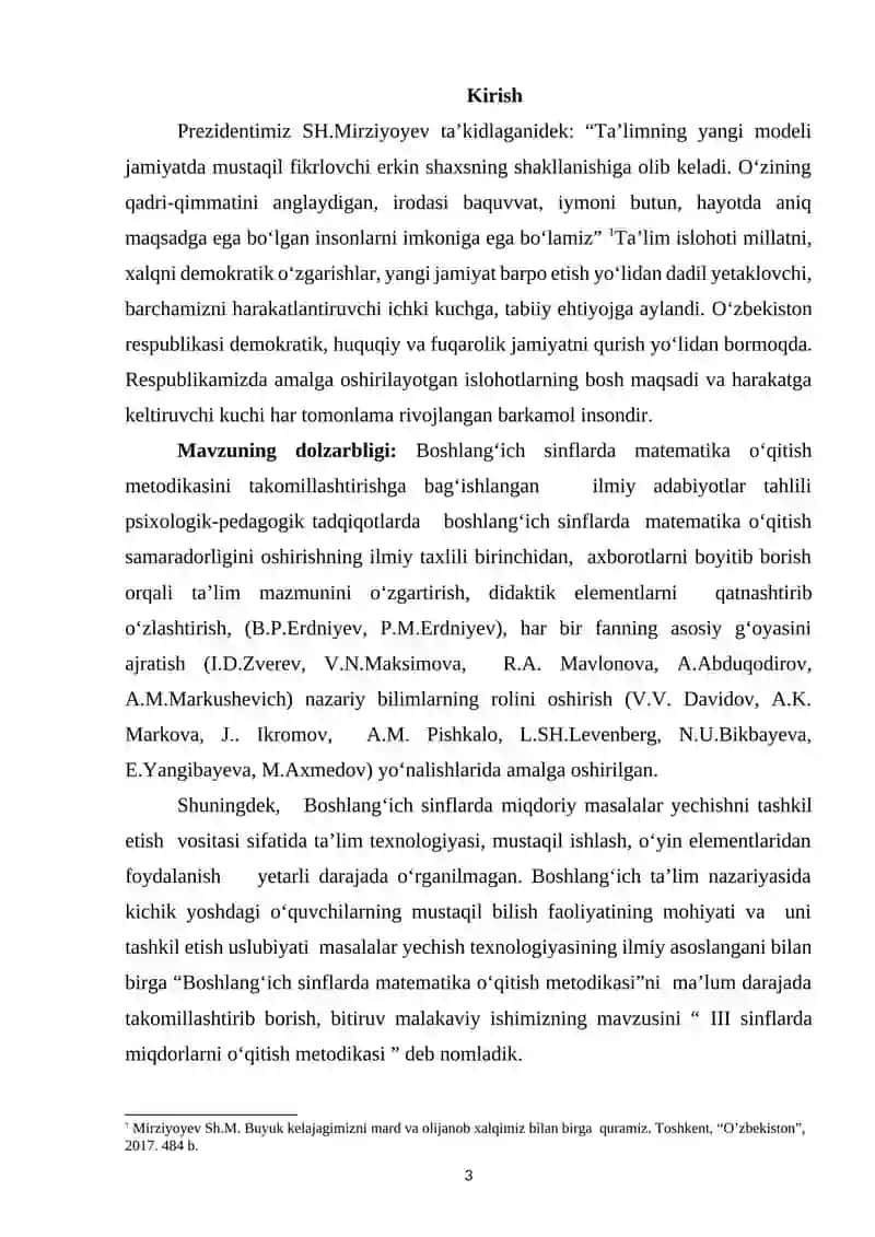 BOSHLANG'ICH SINFLARDA PERIMETR VA YUZA  TUSHUNCHALARINI O'RGATISH METODIKASI 3
