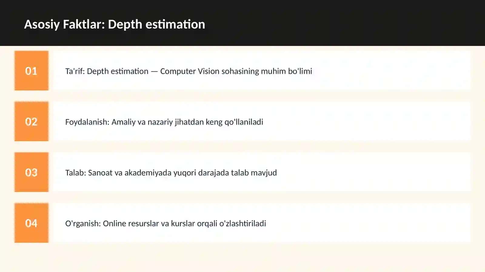 Depth estimation 3