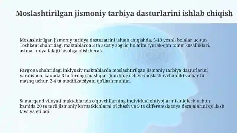 Moslashtirilgan jismoniy tarbiya dasturlarini ishlab chiqish 3
