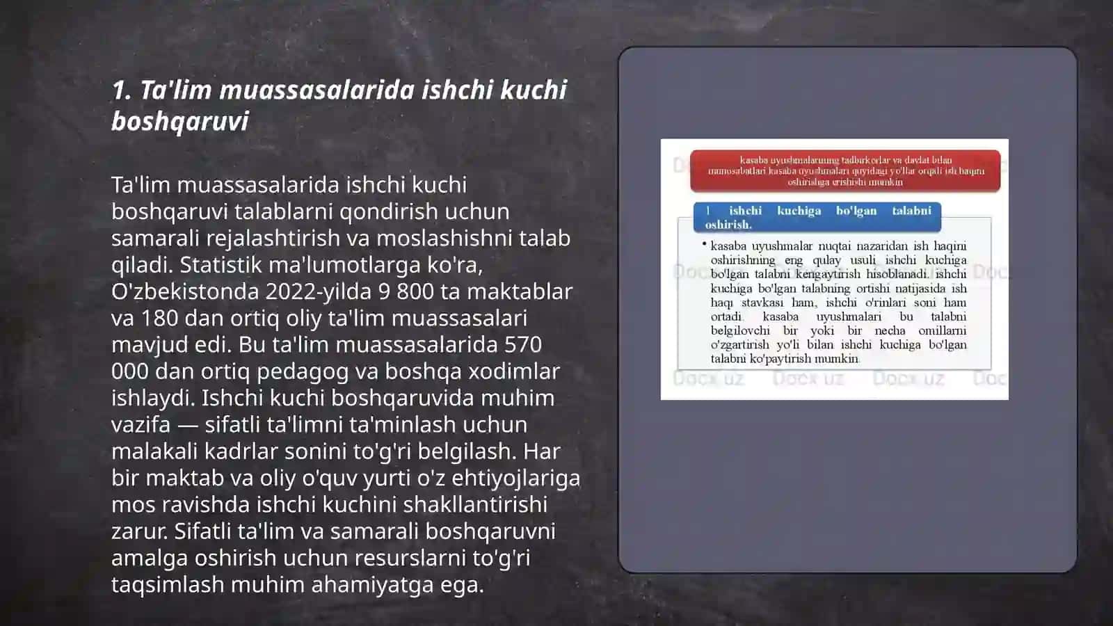 Ta'lim muassasida xosimlarni boshqarish va mehnatga haq to'lash 3