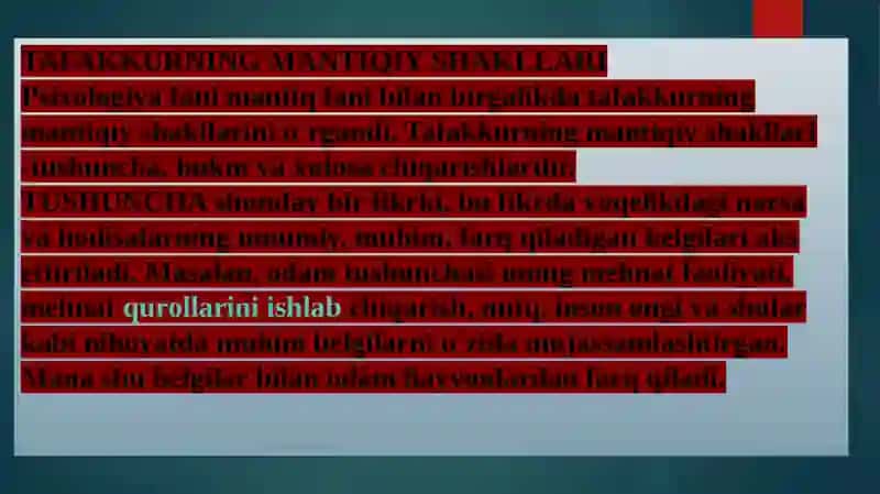 Tafakkurning mantiqiy tarkibi va shakllari 3