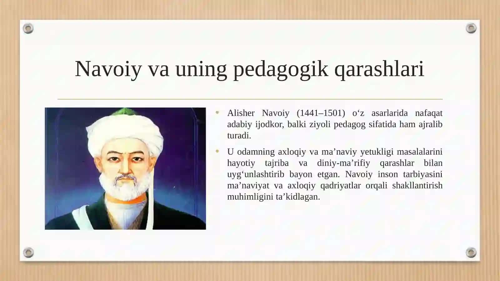Alisher Navoiy asarlarida axloqiy va ma’naviy tarbiya masalalari. 3
