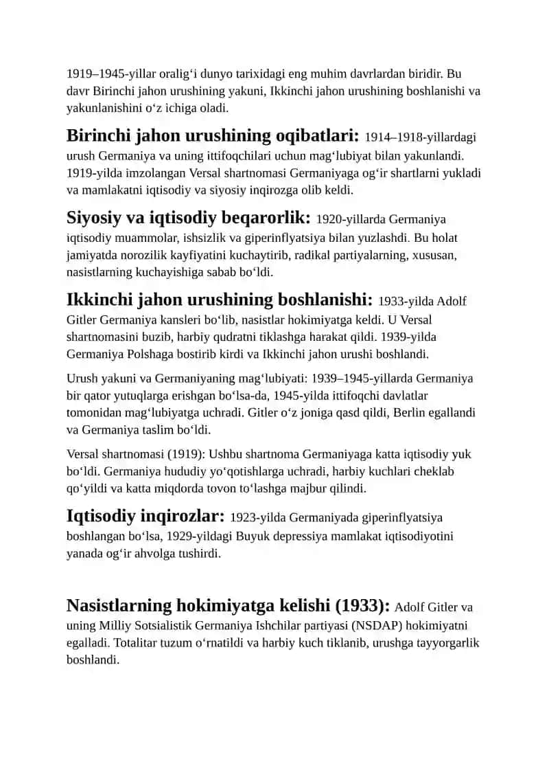 Germaniya ikkala jahon urishlari oraligʻida 3