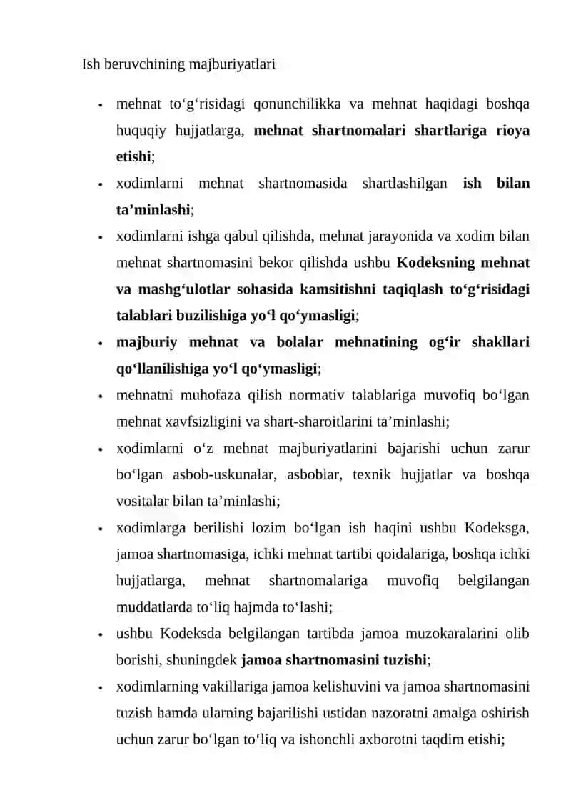 ISH BERUVCHINING MEHNATNI MUHOFAZA QILISH SOHASIDAGI HUQUQ VA MAJBURIYATLARI 3