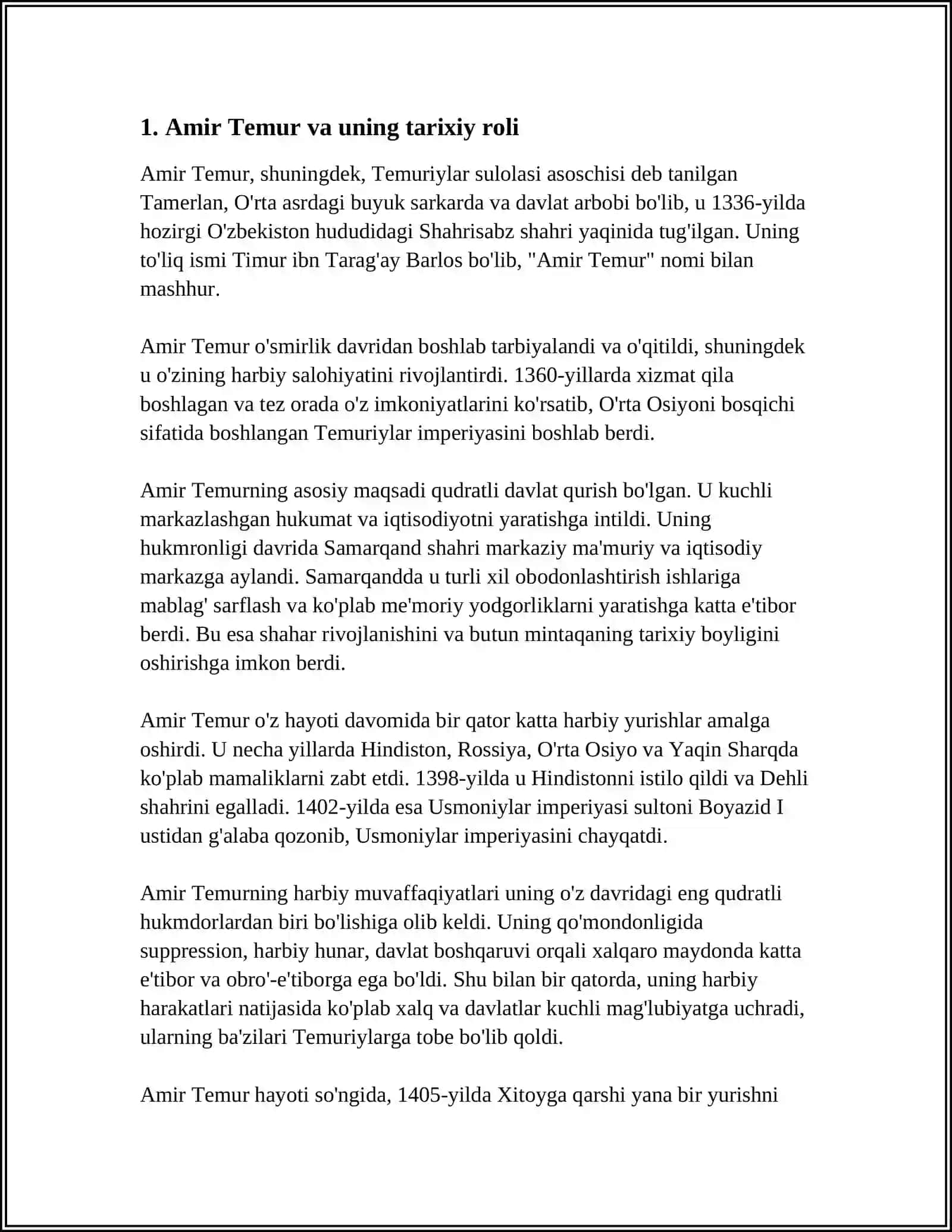 AMIR TEMUR BUYUK DAVLAT ARBOBI 3