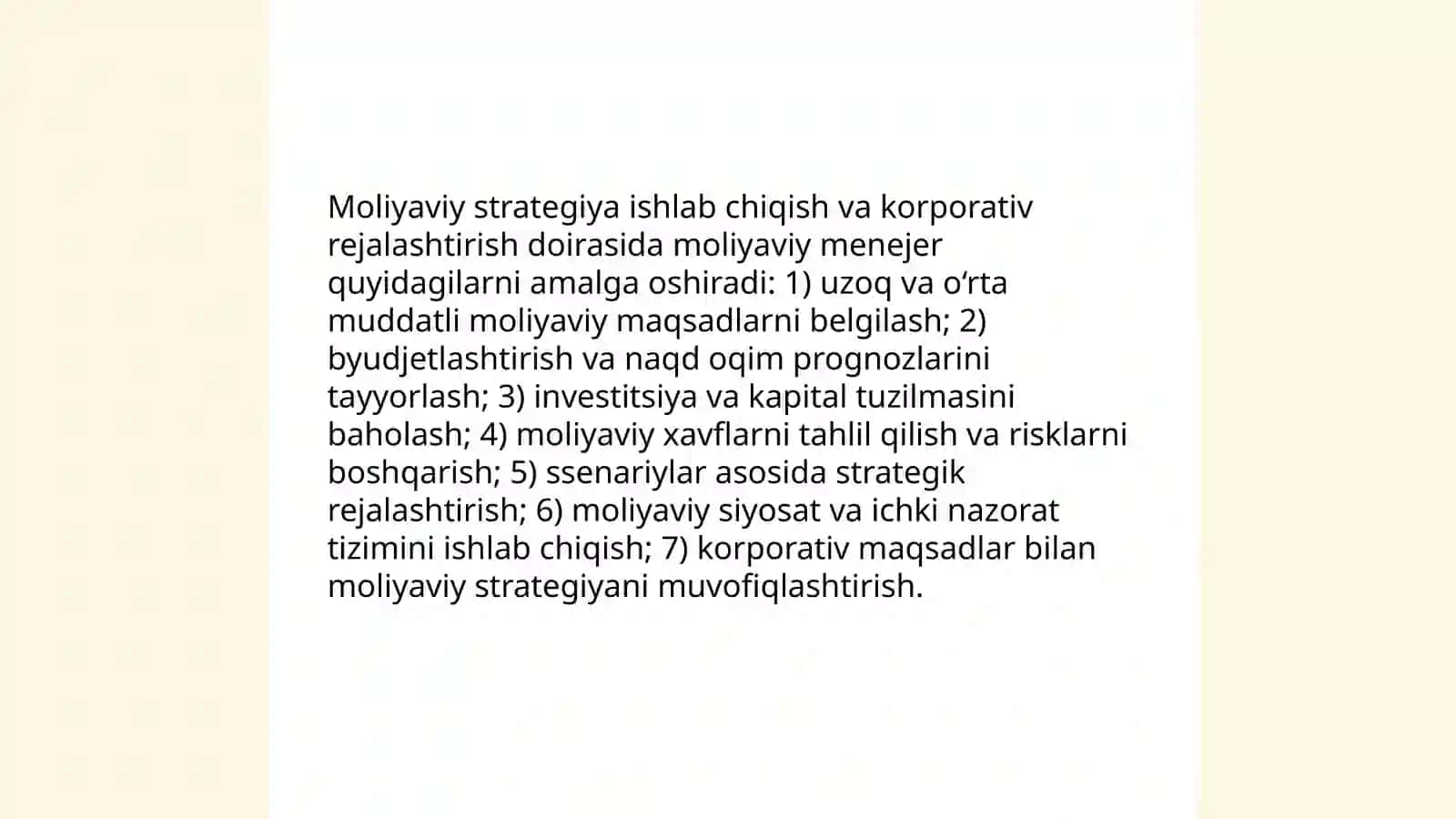 Korporativ tuzilmalarda moliyaviy menejerning vazifalari 3