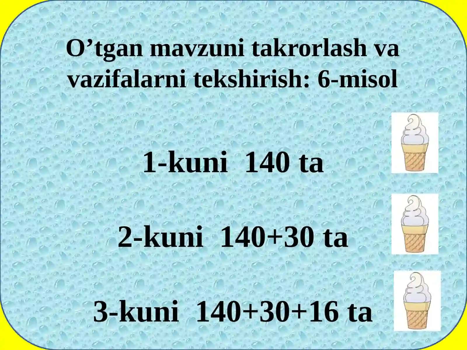 Oʻtgan mavzu: Doira va aylanalar 3