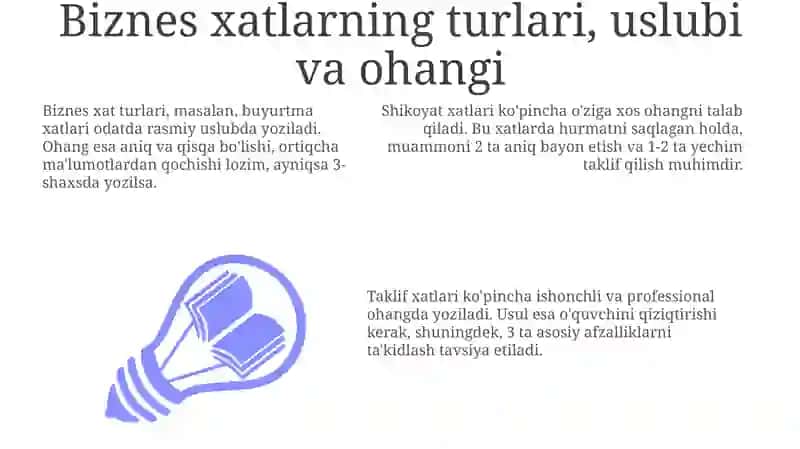 Biznes xatlarini yozish asoslari 3