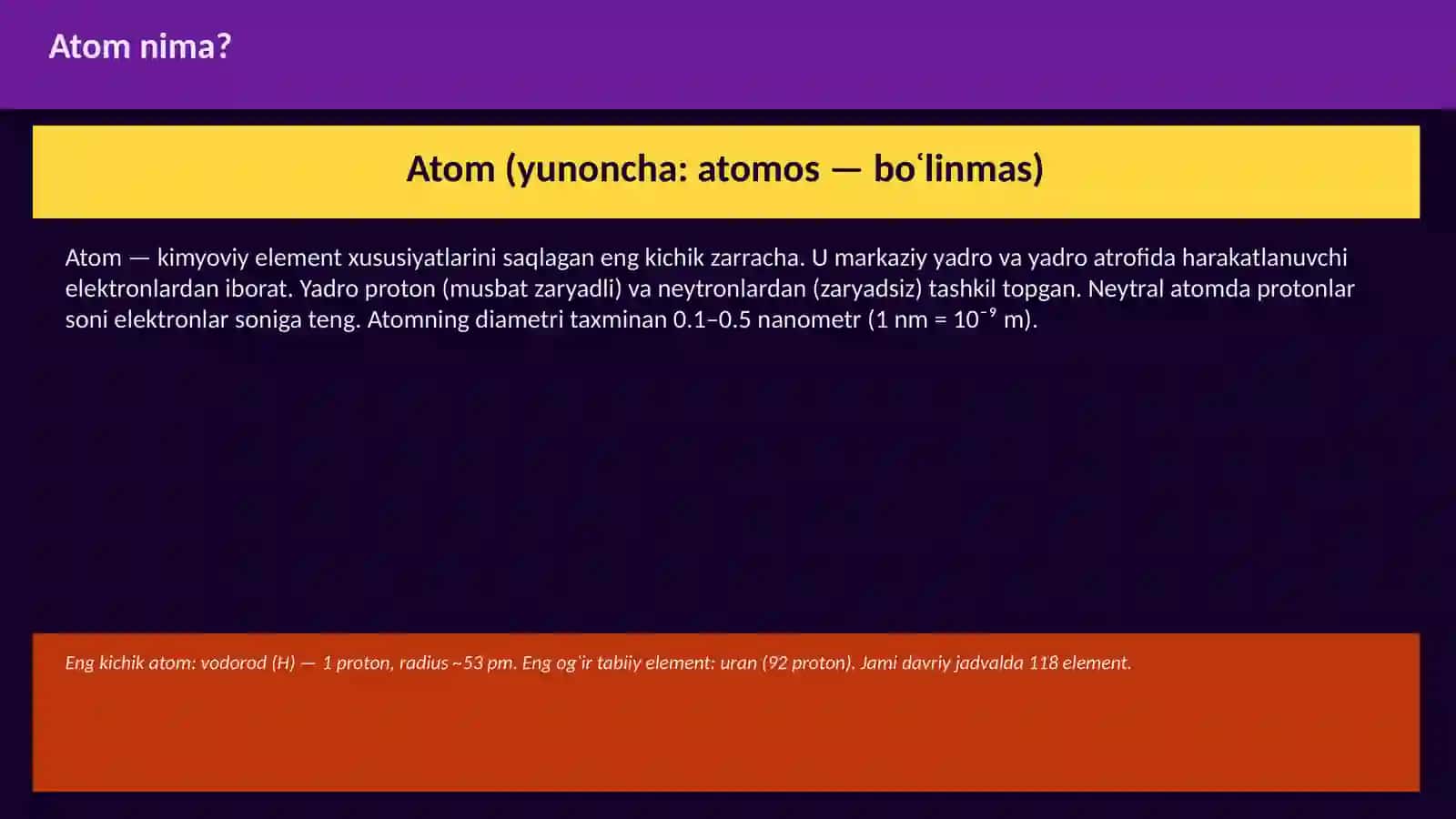 Atomning Tuzilishi 3