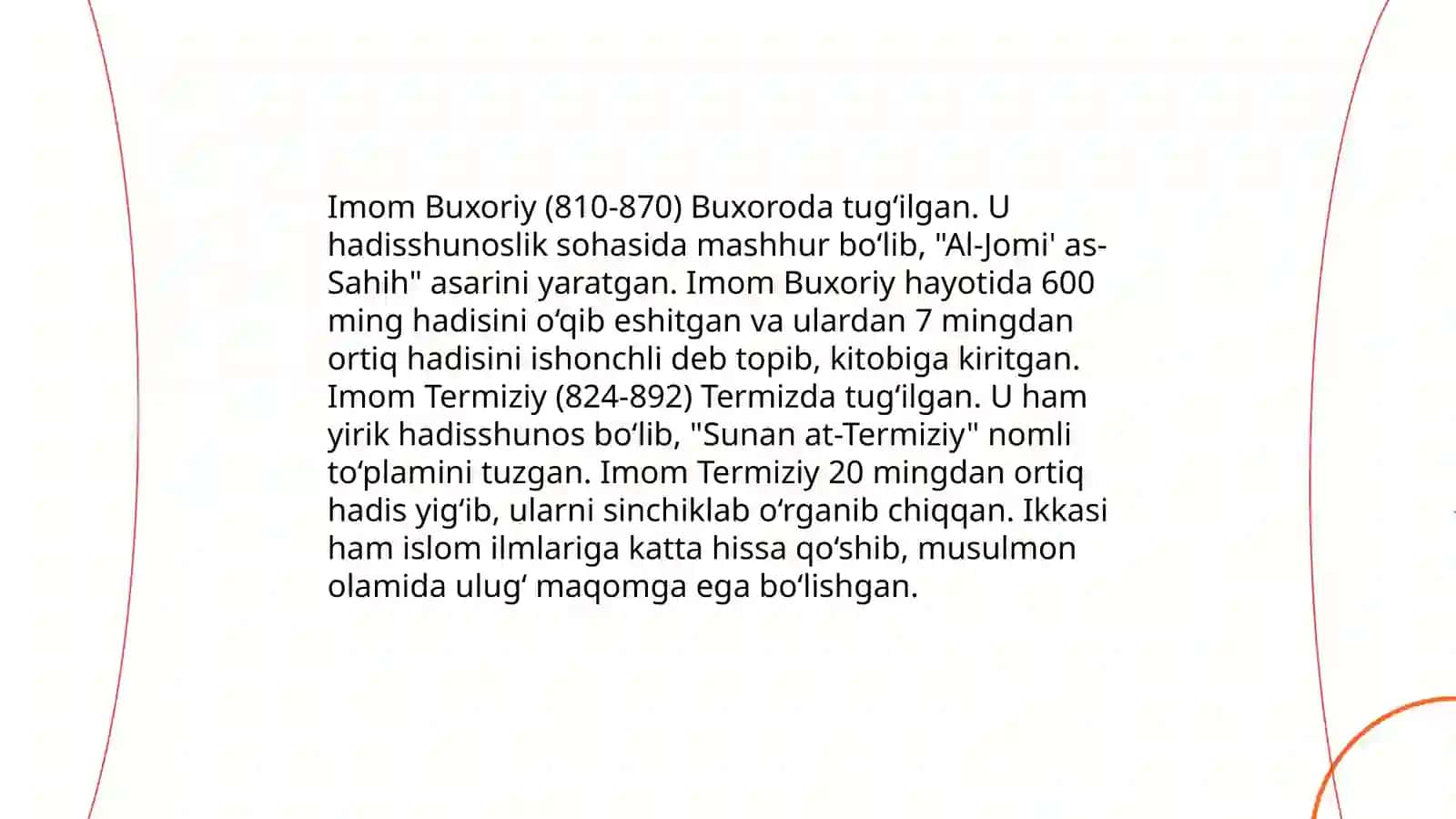 Imom Buxoriy va Termiziyning hadis ilmiga qo’shgan hissalarining qiyosiy tahlili 3