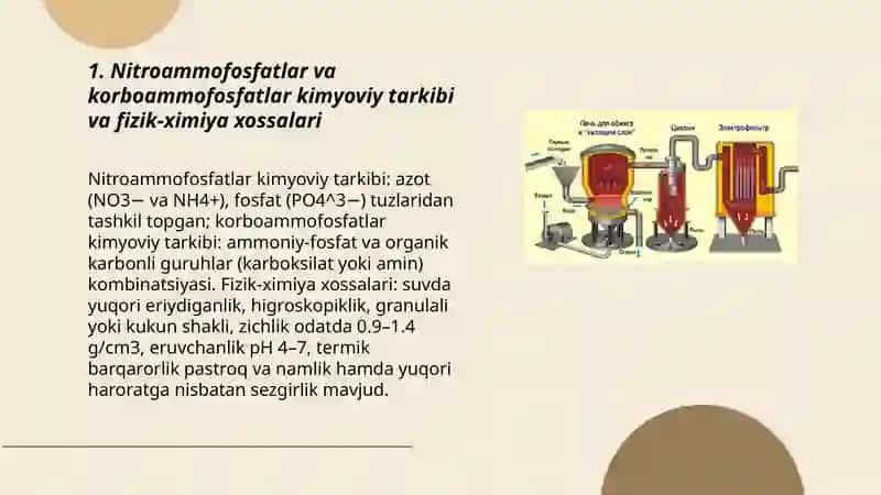 Nitroammofosfatlar va korboammofosfatlar ishlab chiqarish 3