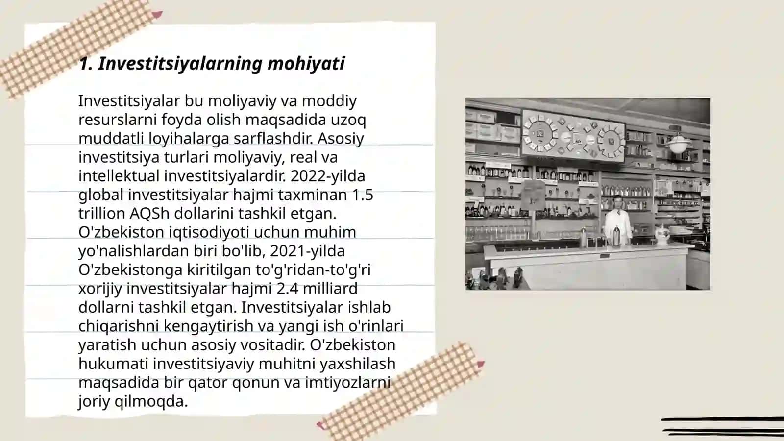 Investitsiyalarning mohiyati grafigi va funksiyasi 3
