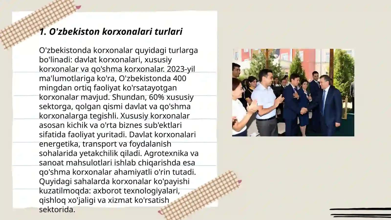 Korxonalarni turlari 3