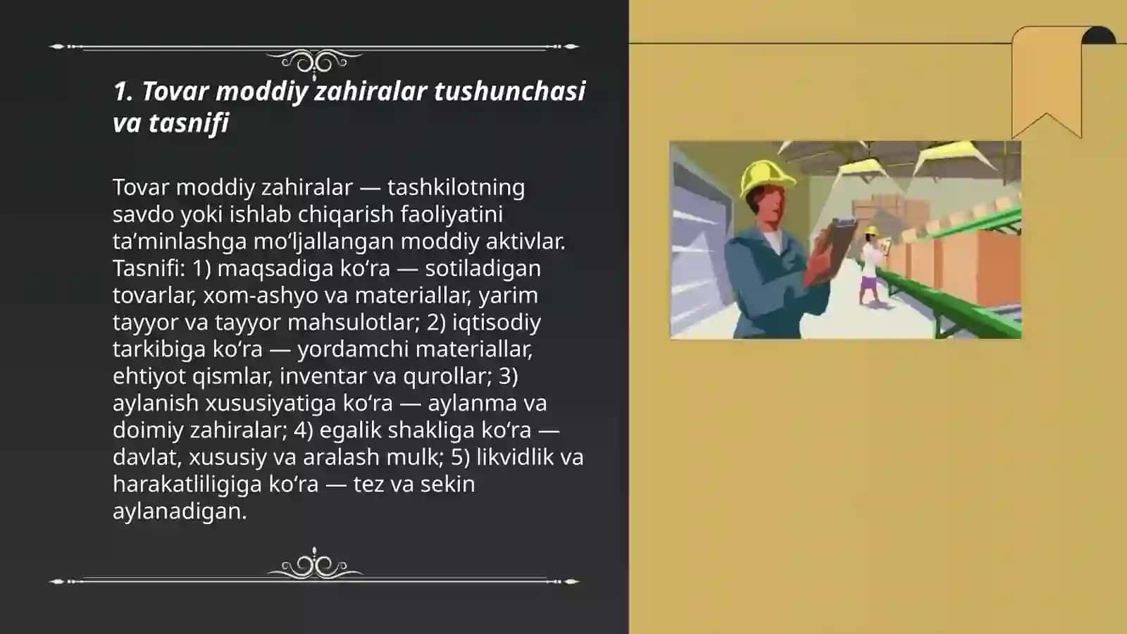 Tovar moddiy zahiralar hisobi 3