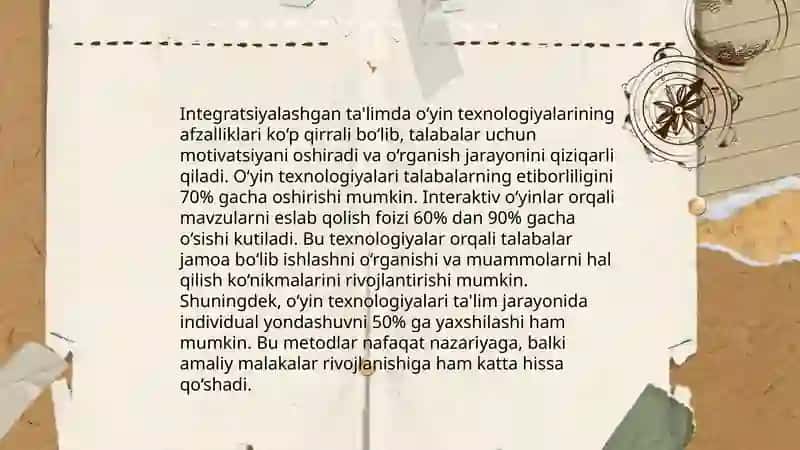 Integratsiyalashgan ta'limda òyin texnologiyalari 3