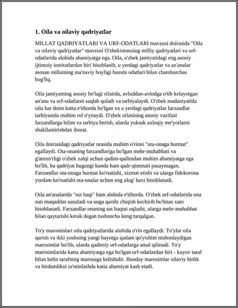 MILLAT QADRYATLARI VA URF-ODATLARI 3