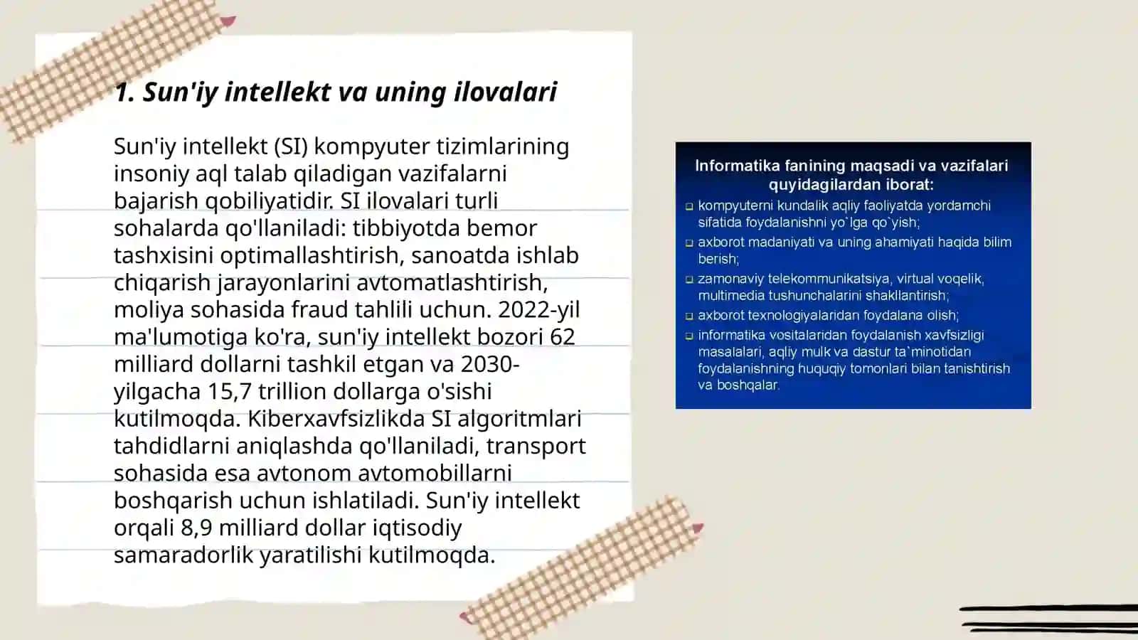 Sun'iy intellekt va uning ilovalari 3