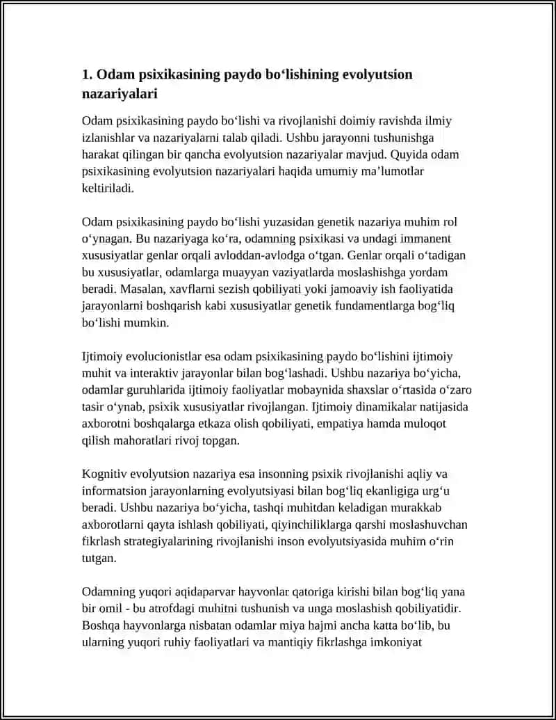 ODAM PSIXIKASINING PAYDO BO‘LISHI VA TARAQQIYOTI. ONG TURLARINING PSIXOLOGIK TAVSIFI 3