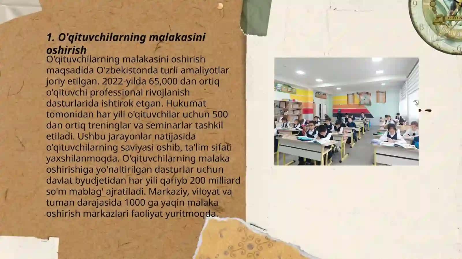 O'qituvchilarning malakasini oshirish 3