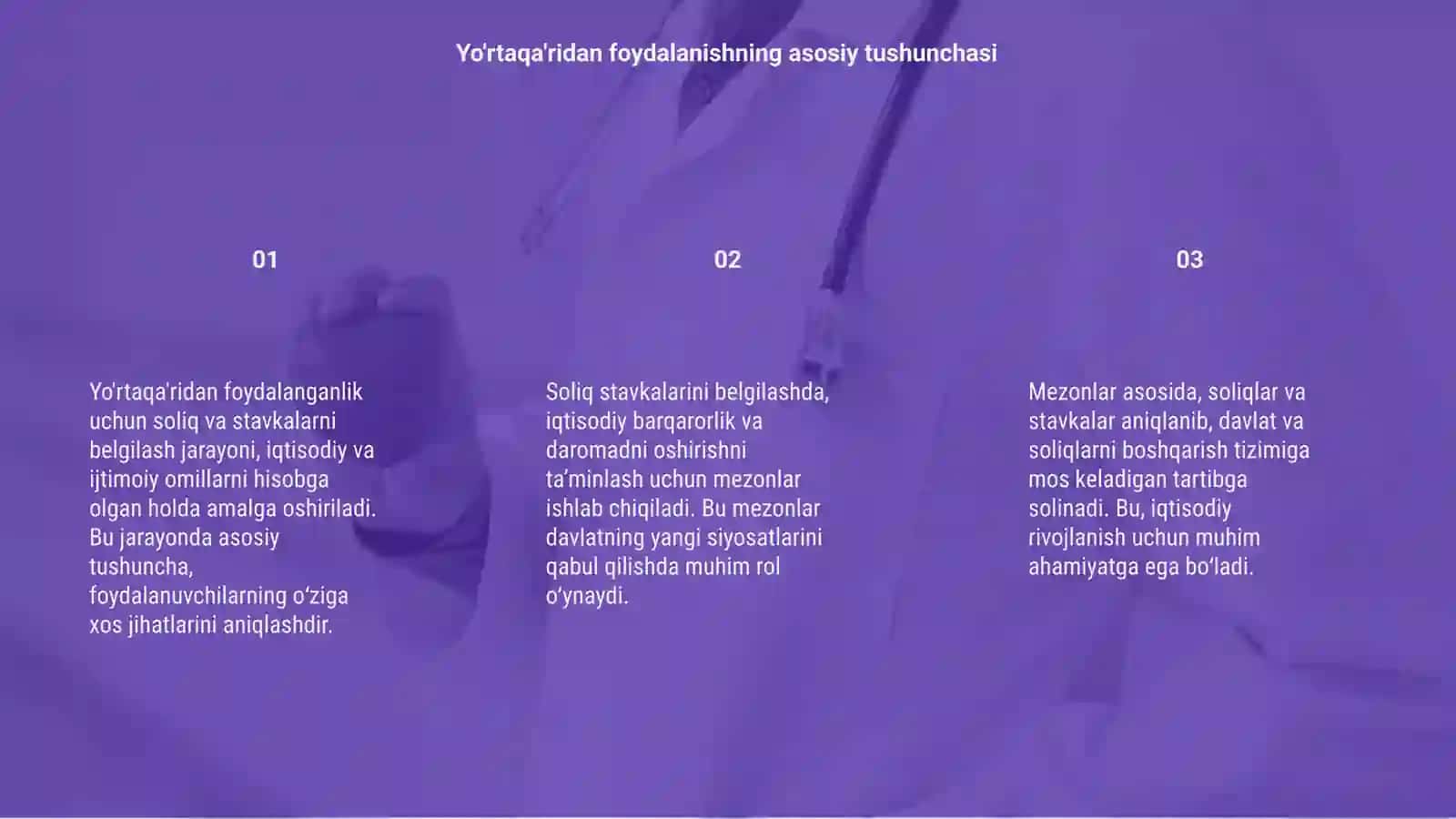 Yo'rtaqa'ridan foydalanganlik uchun soliq va uning stavkalarini belgilash mezonlari 3