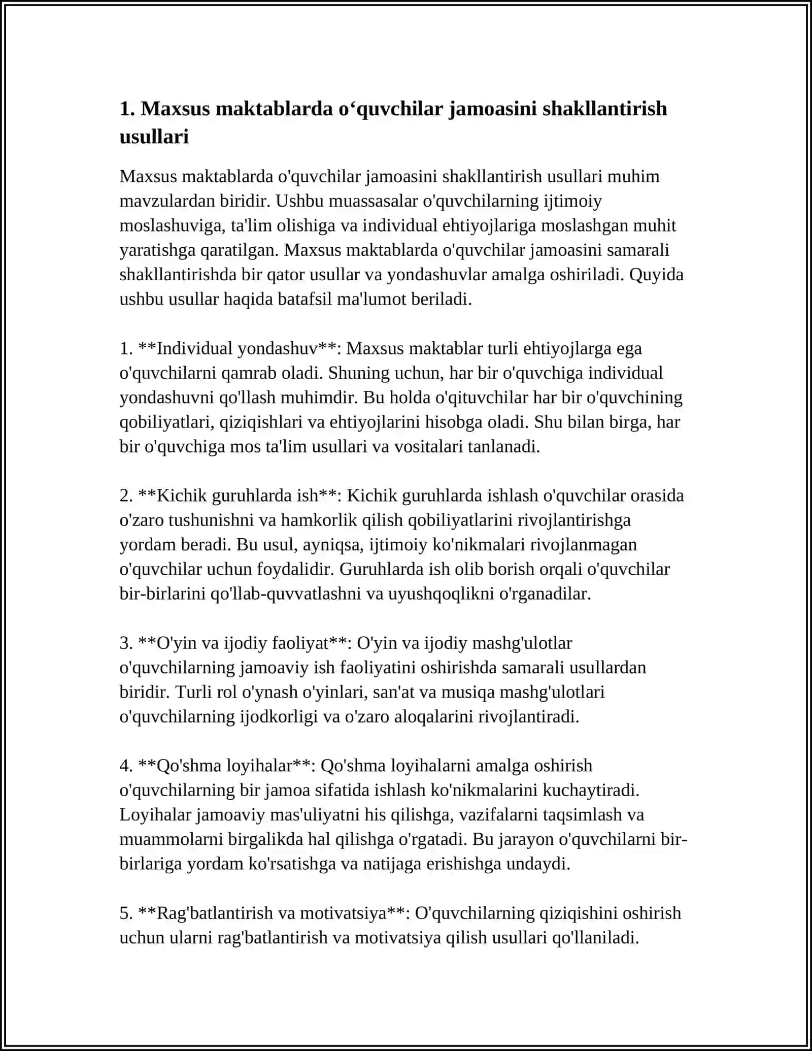 MAXSUS MAKTAB TARBIYACHISI FAOLIYATIDA ÕQUVCHILAR JAMOASINI SHAKLLANTIRISH ASOSIY VAZIFASI 3