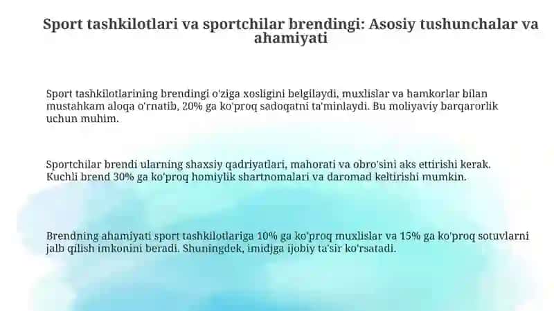 Sport tashkilotlari va sportchilar brendingi 3