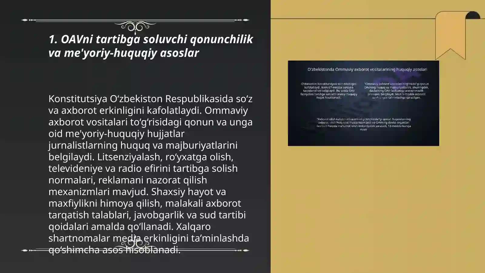 O‘zbekiston Respublikasida ommaviy axborot vositalarining faoliyati 3