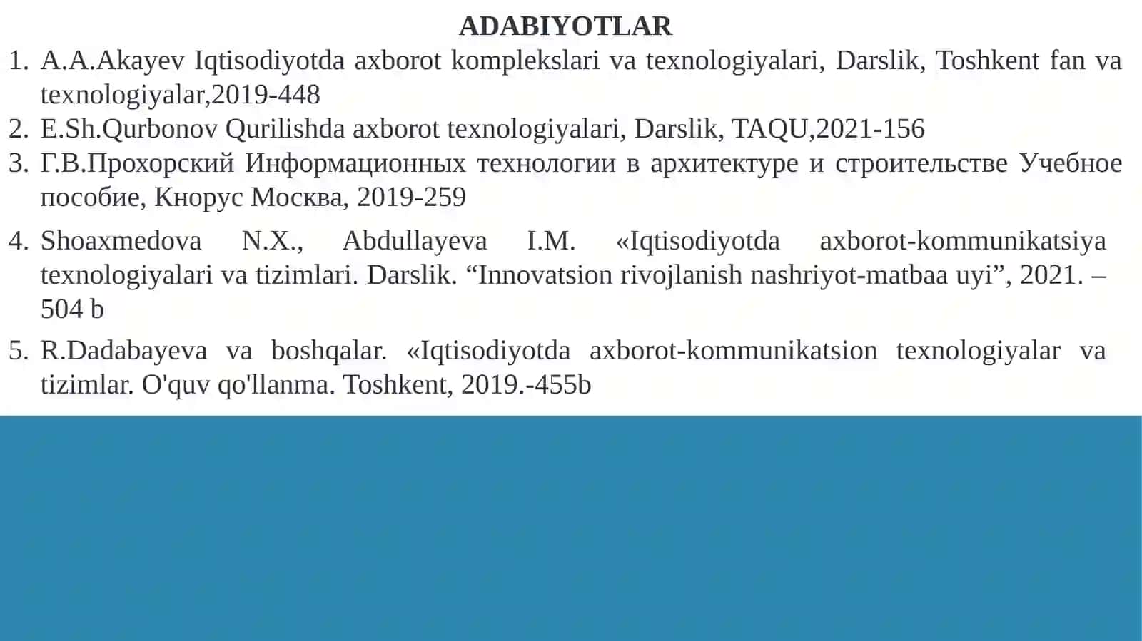 Iqtisodiyotda aхbоrоt tехnоlоgiyalari va tizimlari fanining maqsadi va vazifalari 3