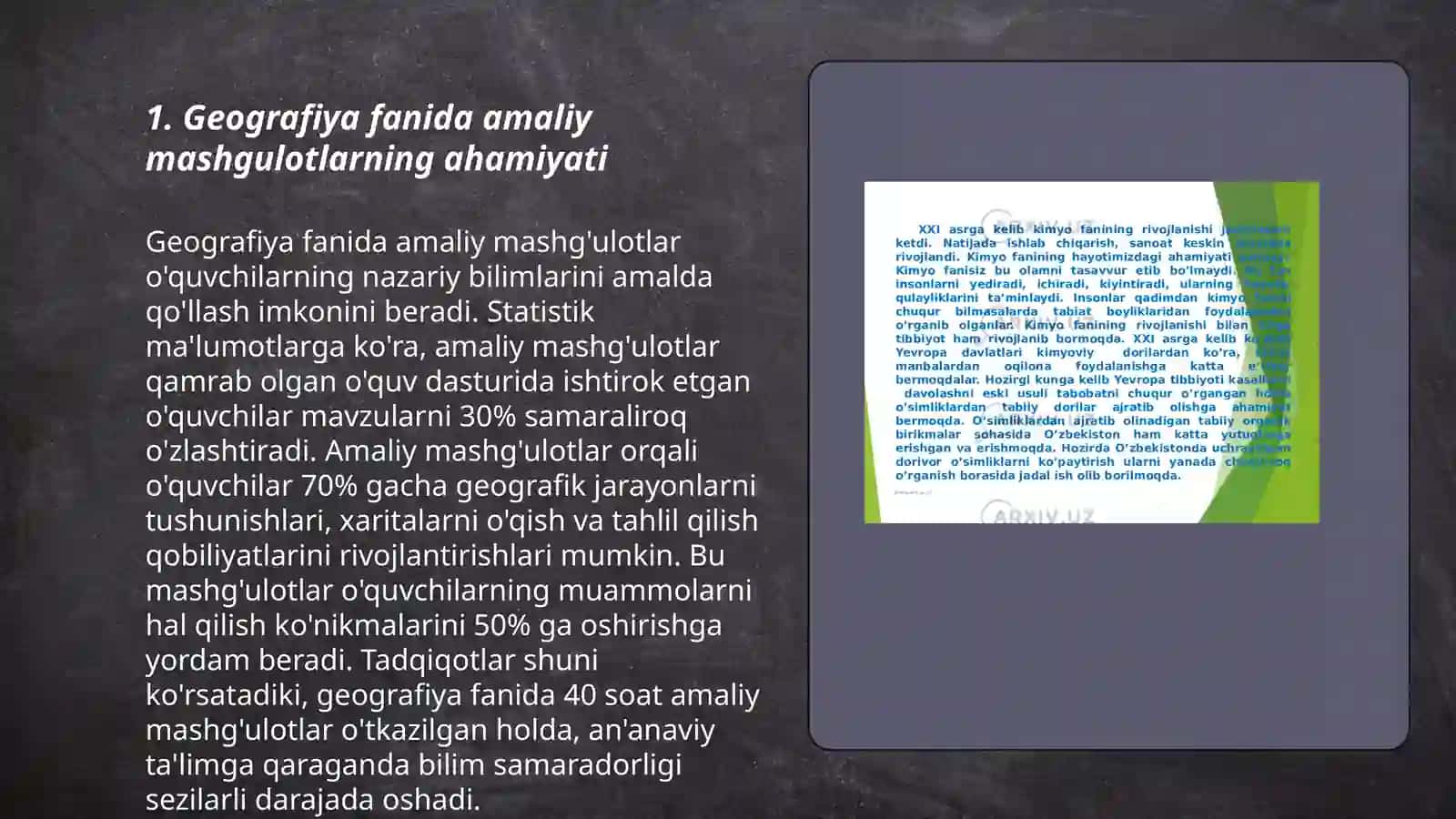 Geografiya fanidan amaliy mashgulotlardan foydalanish metodikasi 3
