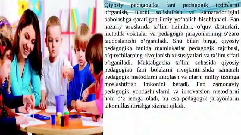 Maktabgacha ta'limda qiyosiy pedagogika 3