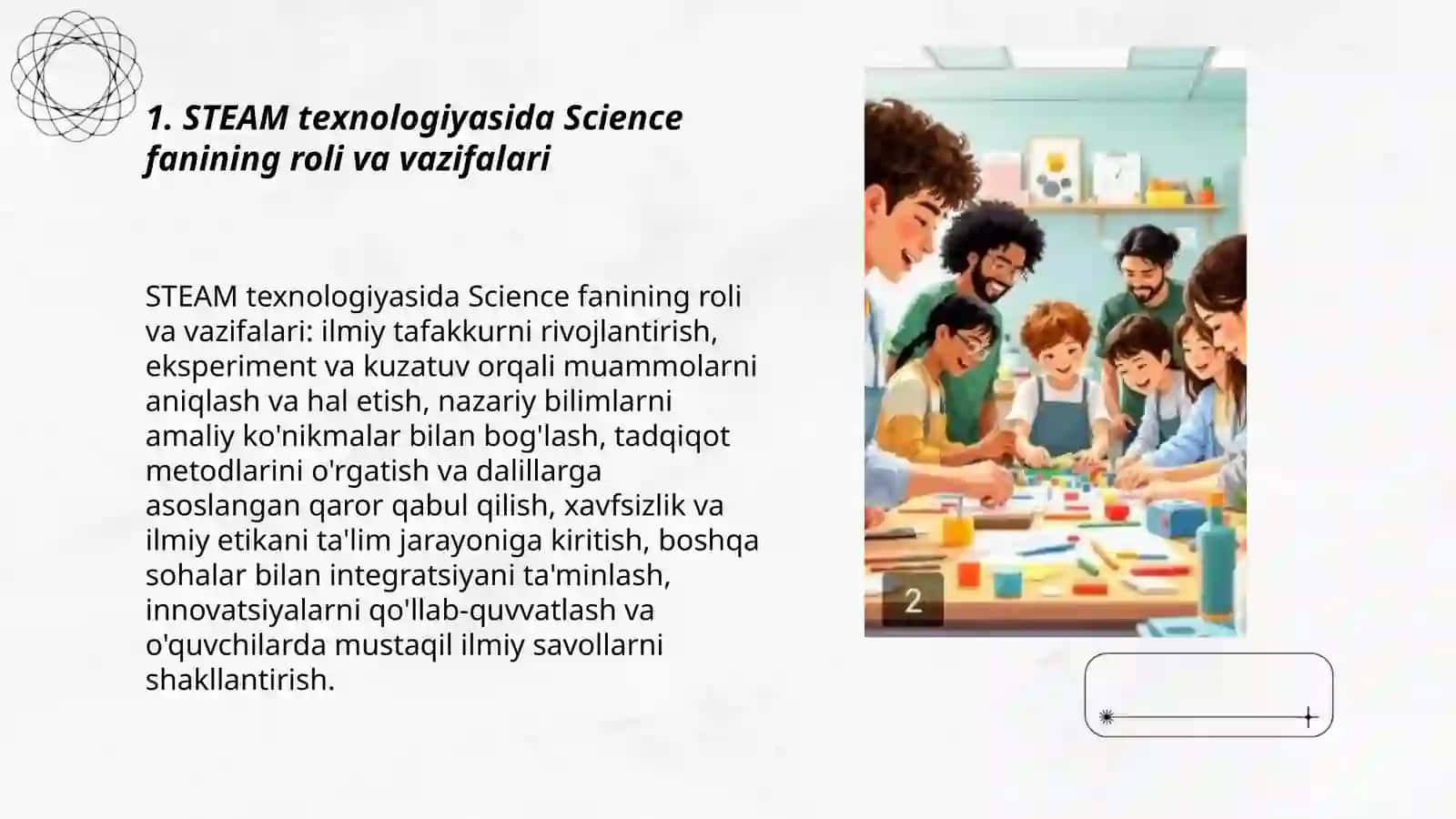 STEAM texnologiyasida “Science” va uning о‘ziga xos xususiyatlari 3