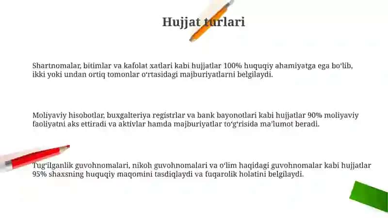 Hujjat turlari va ish yuritish asoslari 3