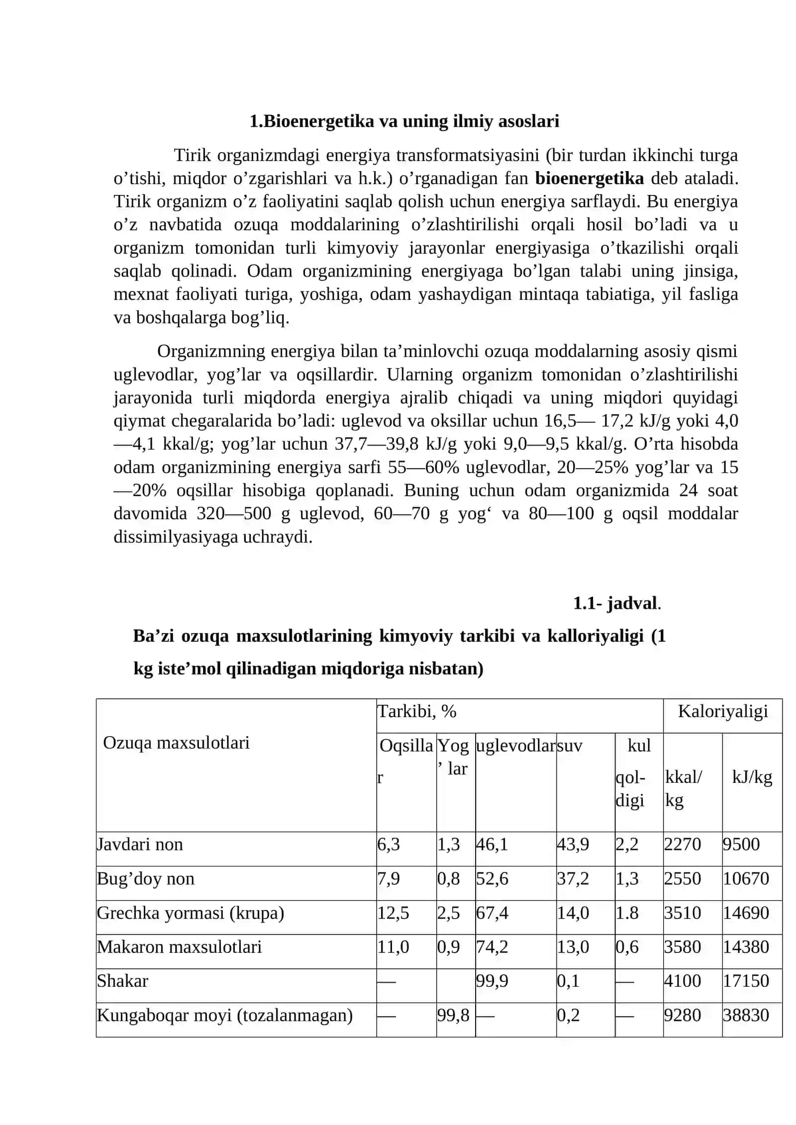 Bioenergetika mavzusida tayyor sifatli refarat va mustaqil ish 3