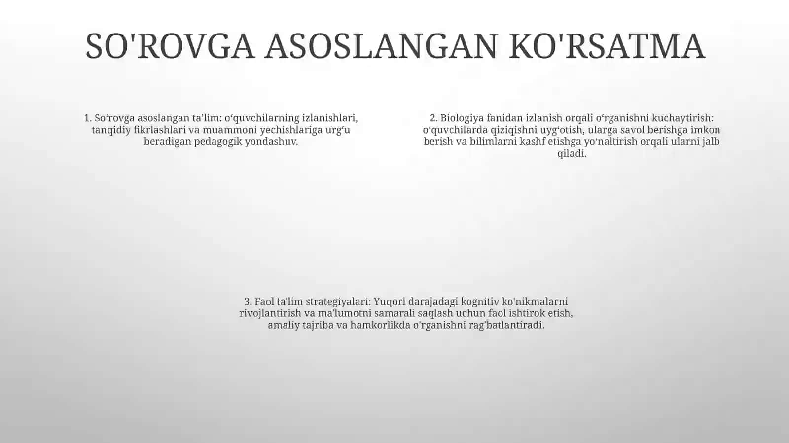 Biologiyani OʻQitishda OʻQuvchilarning Bilish Faoliyatini Faollashtirish YoʻLlari 3