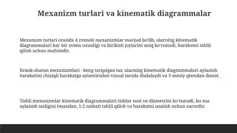 Mexanizmlarning yul tezlik va tezlanish grafikalarini qurish rasmi bilan formulasi 3