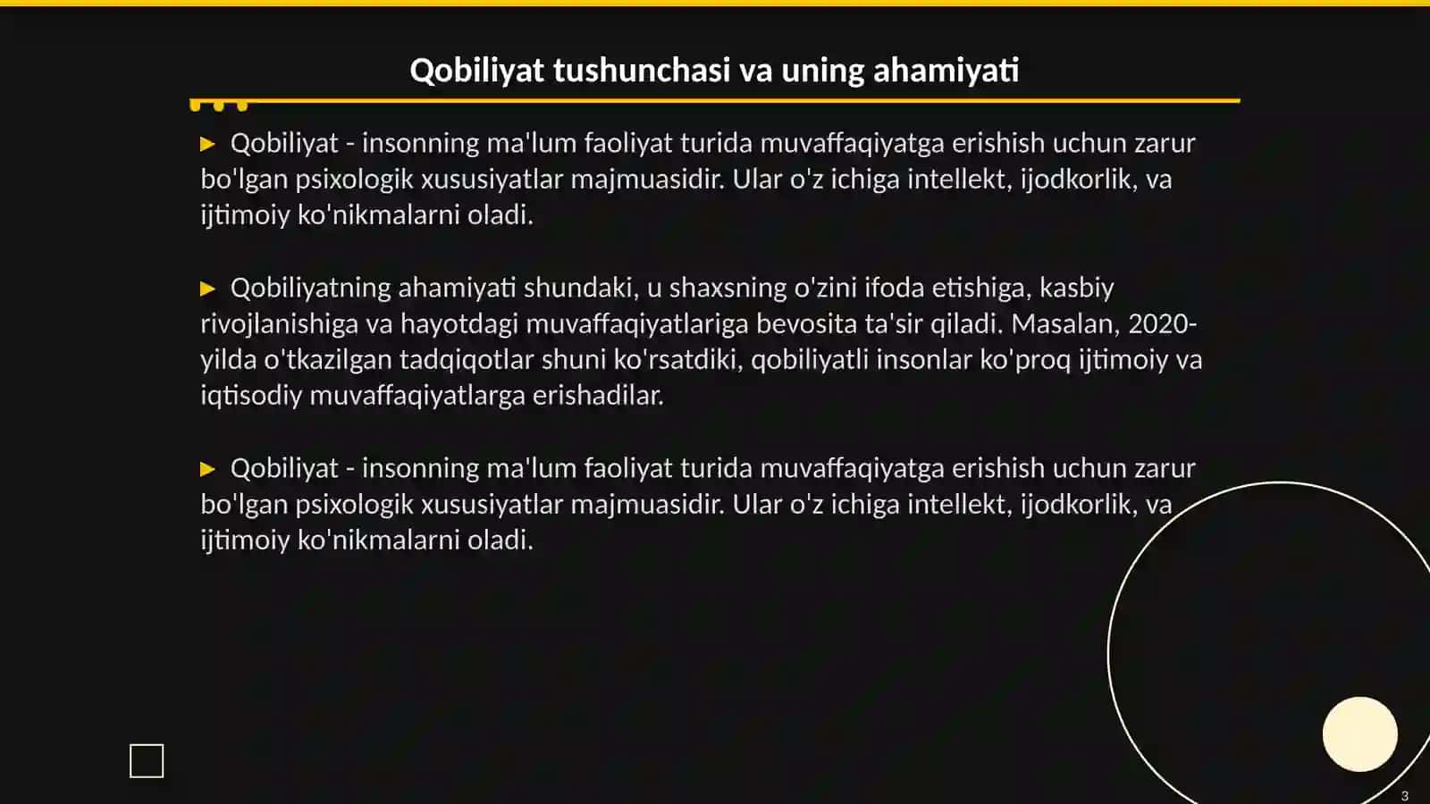 Qobiliyat rivojlanishiga ta'sir giluvchi omillar 3