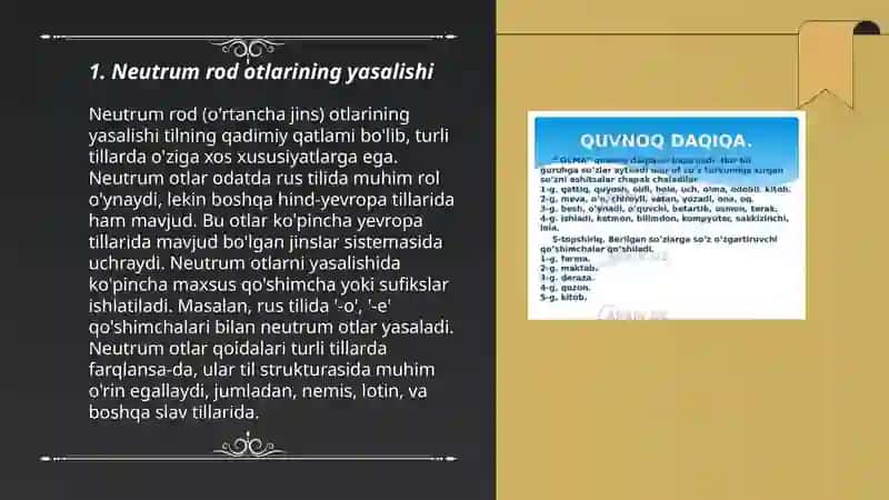 Uchinchi guruhga turlanuvchi neutrum rodiga tegishli otlarning yasalishida qoʻllaniladigan soʻz yasovchi qoʻshimchalar 3