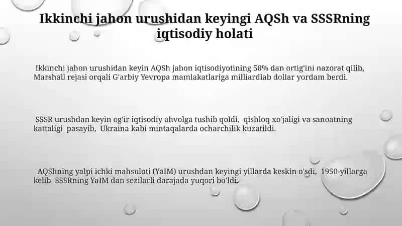 Ikkinchi Jahon Urushidan Keyingi AQSh va SSSRning Geososiyasi 3