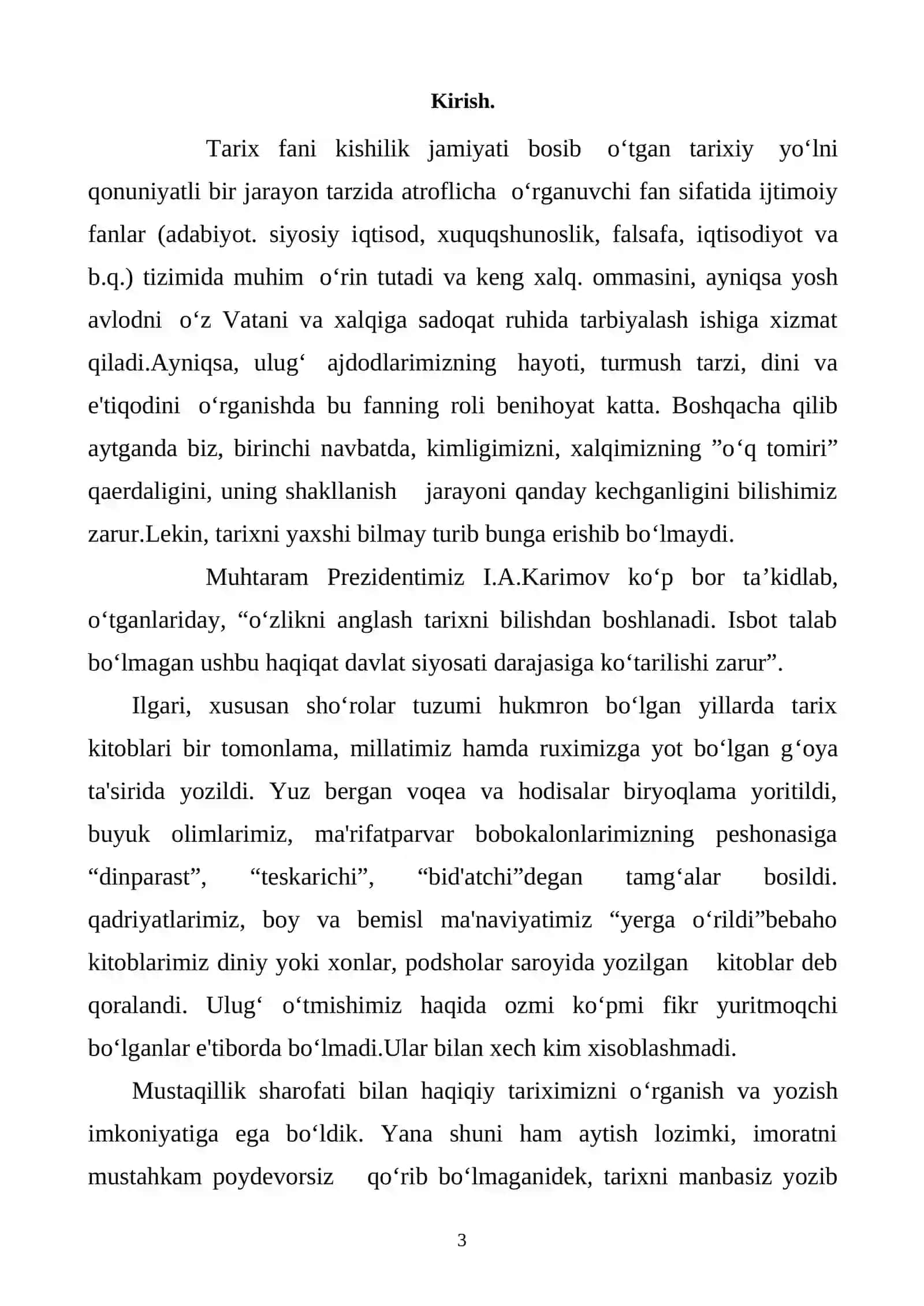 O‘zbеkistonning qadimgi zamon tarixini o‘rganilish manbashunosligi 3