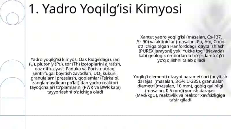 Yadro Yoqilgʻisi Kimyosi 3