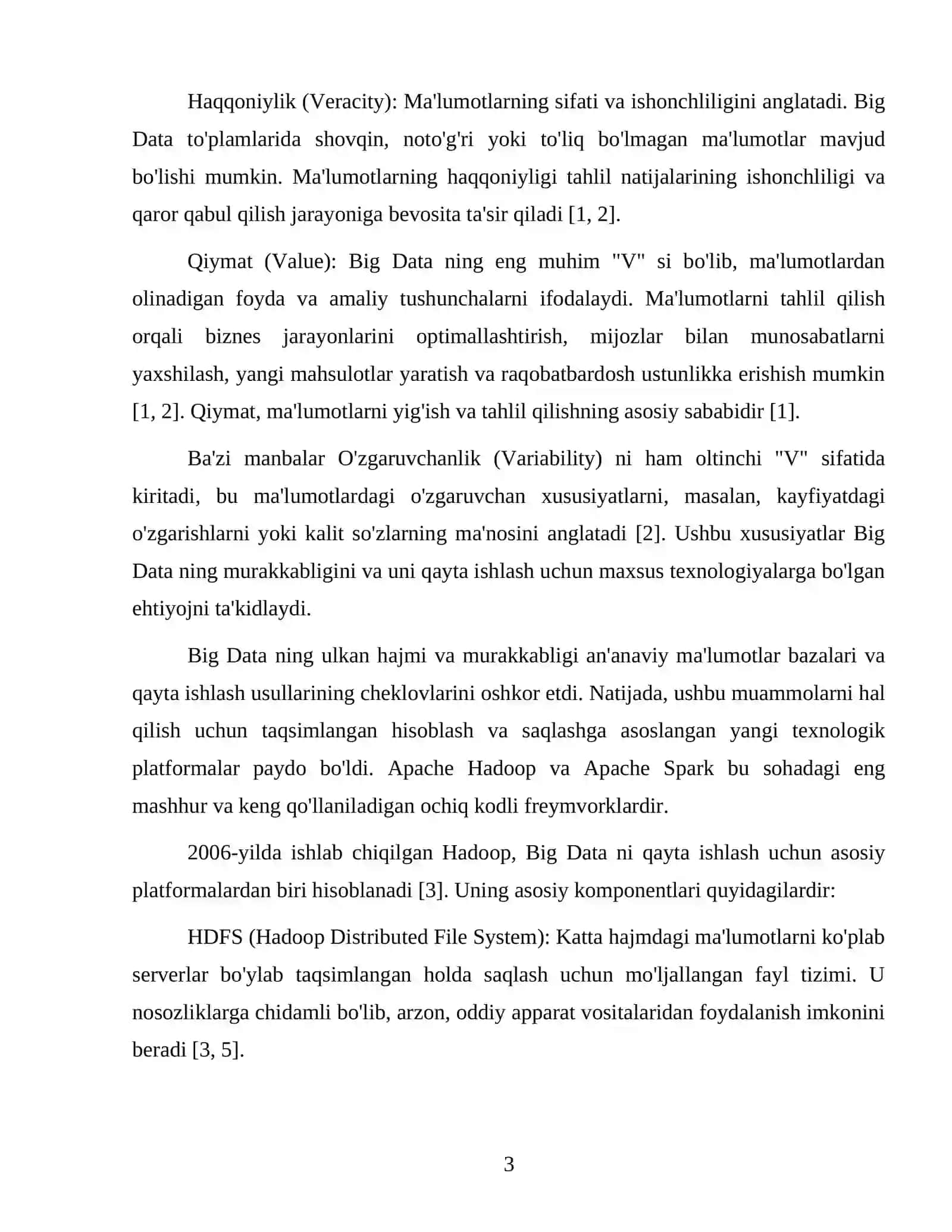 Yuqori sig'imli malumotlar (Big Data) 3