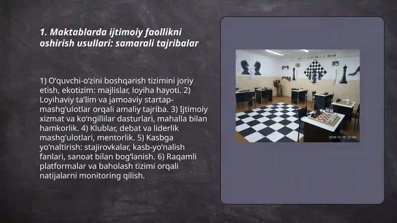 Umumta'lim maktablari oʻquvchi-yoshlarning ijtimoiy faolligini oshirish usullari,ularni kasbga yoʻnaltirish 3