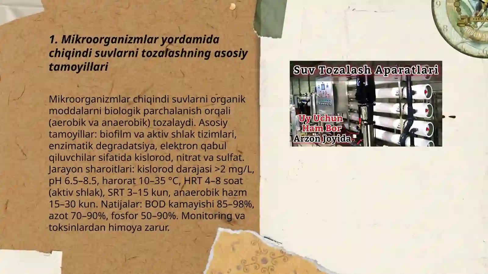 Chiqindi suvlarni mikroorganizimlar yordamida tozalash 3