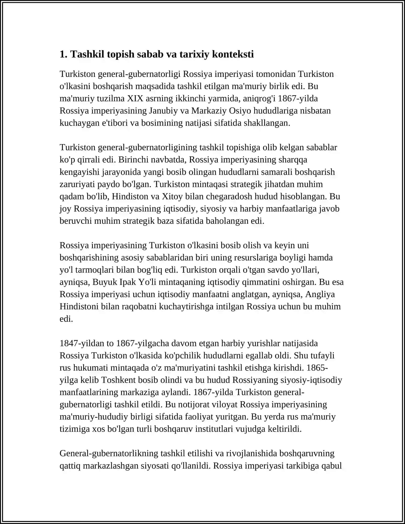 TURKISTON GENERAL GUBERNATORLINING TASHKIL TOPISHI 3