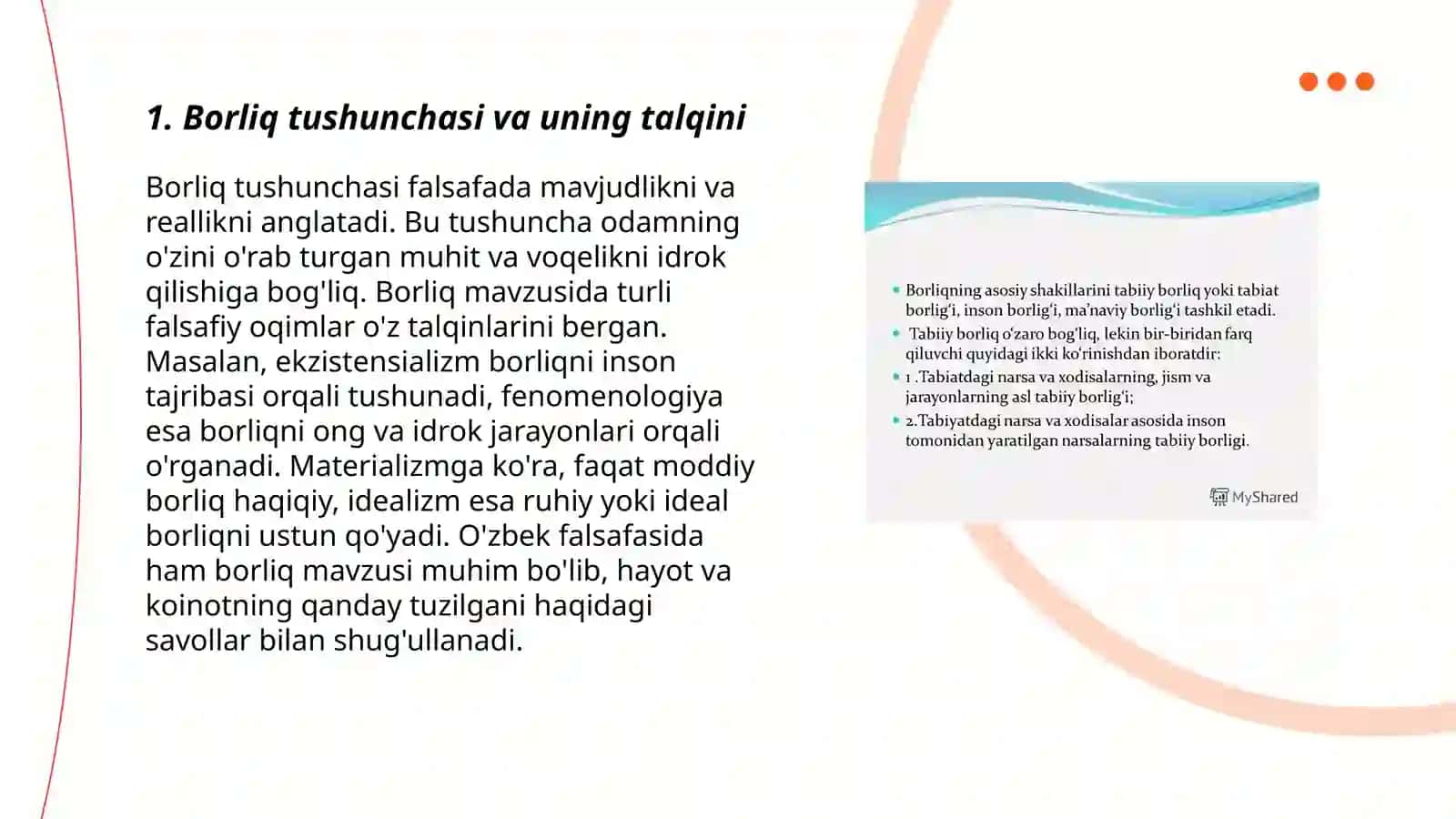 Borliq va uning asosiy shakllari 3