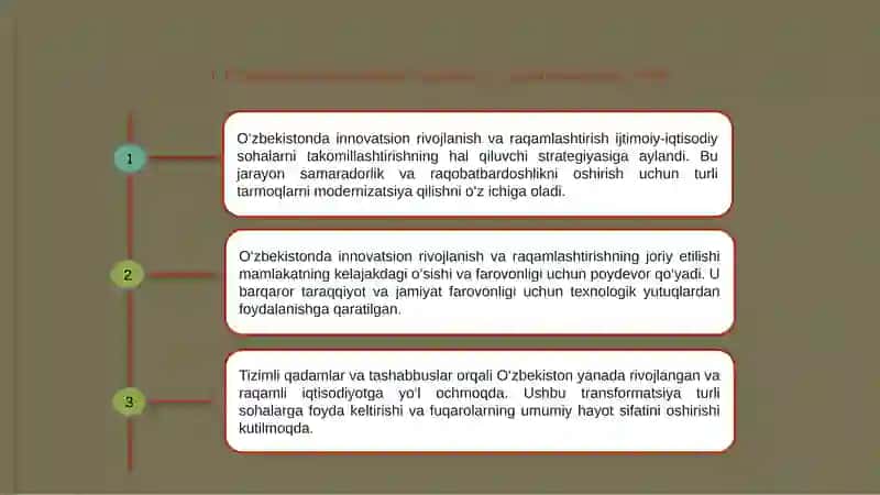 O'zbekistond aijtimoiy-iqtisodiy sohalarni inovatsion rivojlantirish va raqamlashtirish odimlari 3