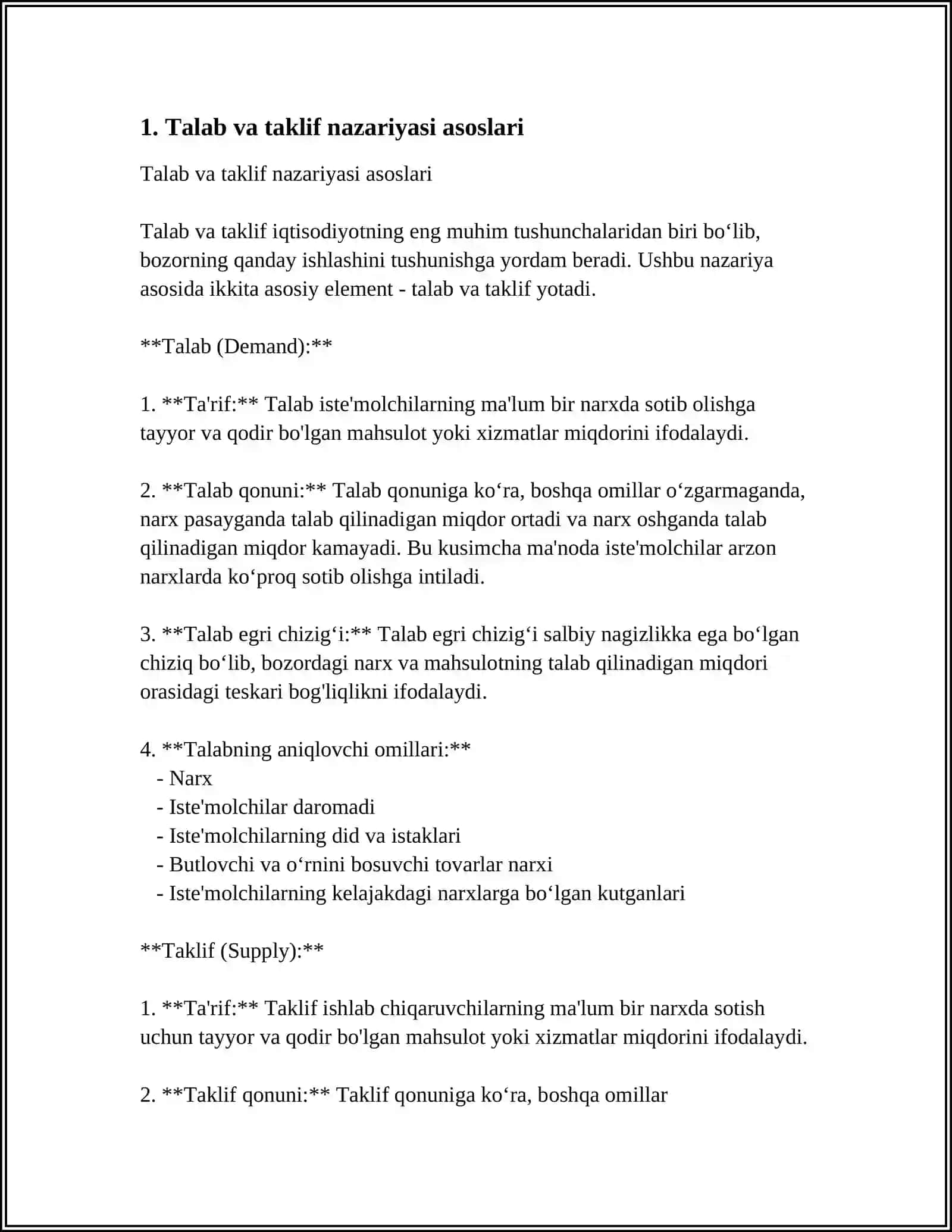 TALAB VA TAKLIF NAZARIYASI 3