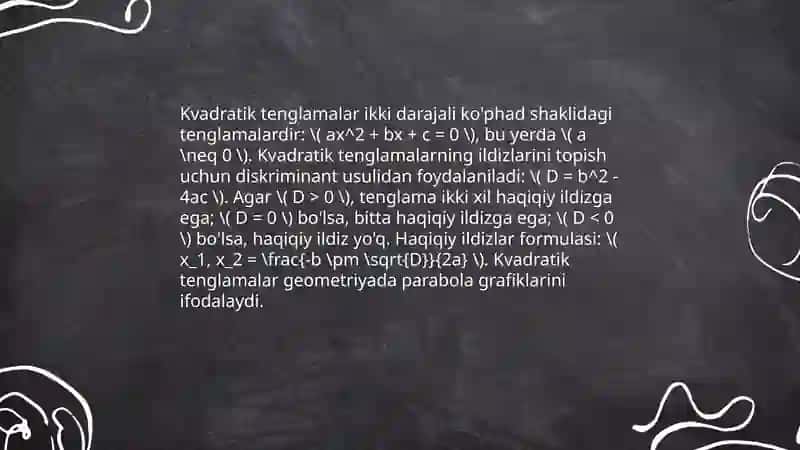 Mathematikada kvadratik formalar 3